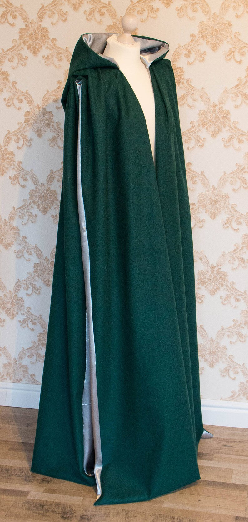 Pagan Ritual Robe, Wiccan Cape, Druid Clothing, Larp Cleric Vestment, Priest Chasuble, Shamanic Witch Clothing, Elven Cosplay Costume