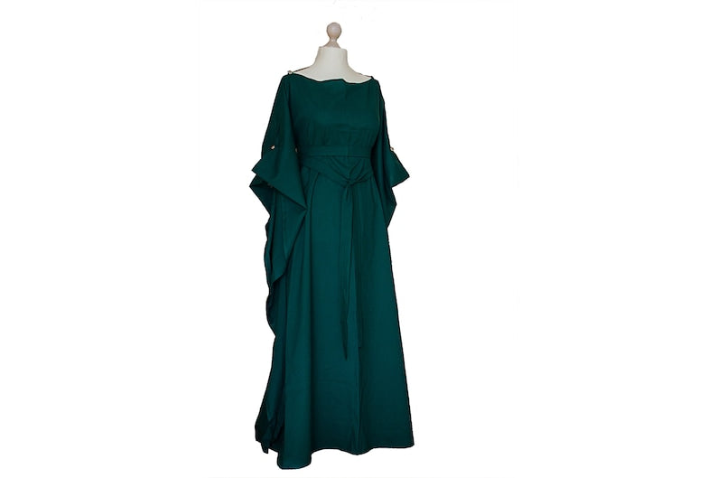 Medieval Dress Costume for Women, Fairy Dress Adult, Pagan Wedding Dress Simple, Cotton or Linen,