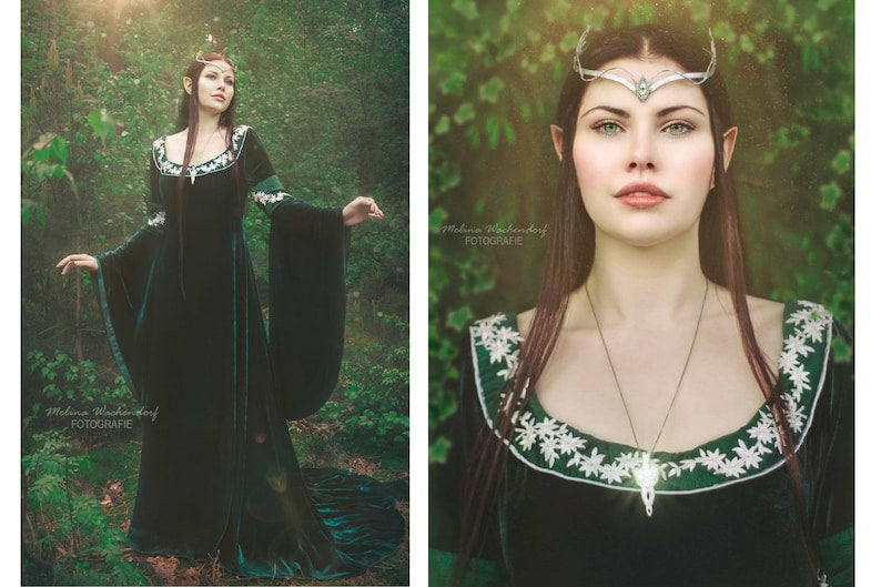 Elven Bride Dress, Elven Wedding Dress, Long Sleeve Wedding Dress, Fairy Wedding, Elven Dress, Medieval Wedding Dress, Princess Dress