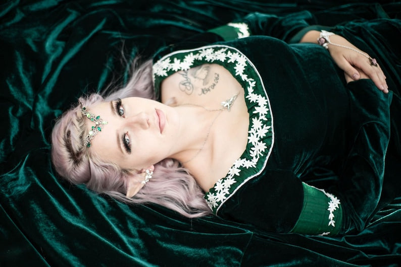 Elven Bride Dress, Elven Wedding Dress, Long Sleeve Wedding Dress, Fairy Wedding, Elven Dress, Medieval Wedding Dress, Princess Dress
