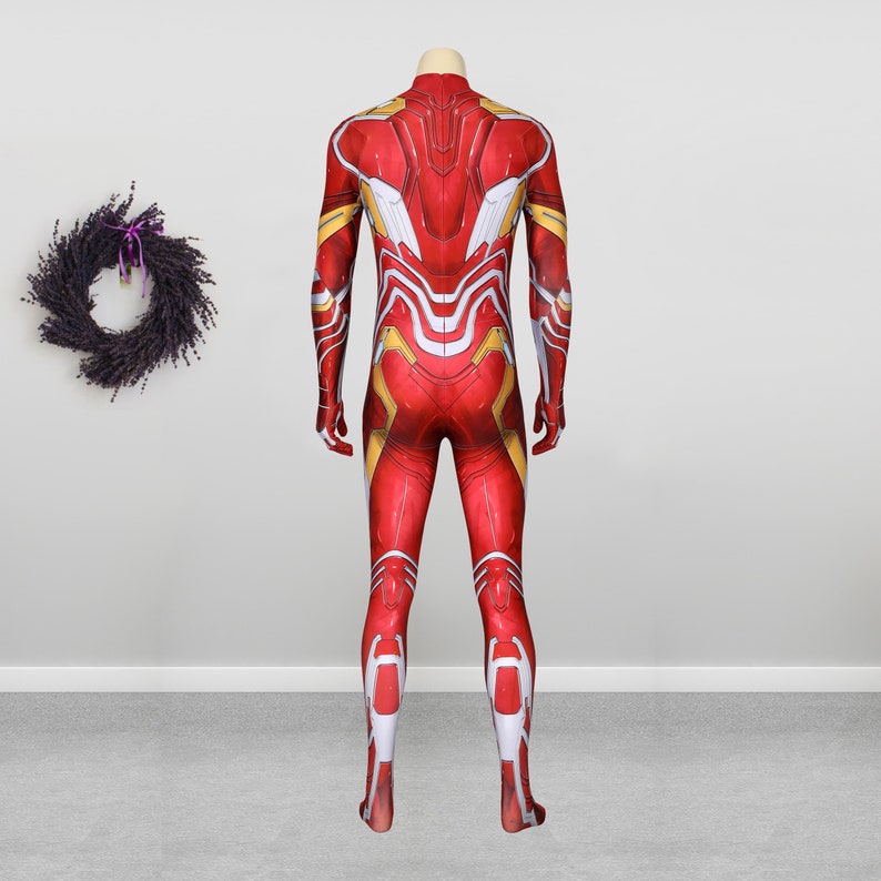 Avengers Endgame Iron Man Costume Cosplay Nanotech Suit Tony Stark Jumpsuit