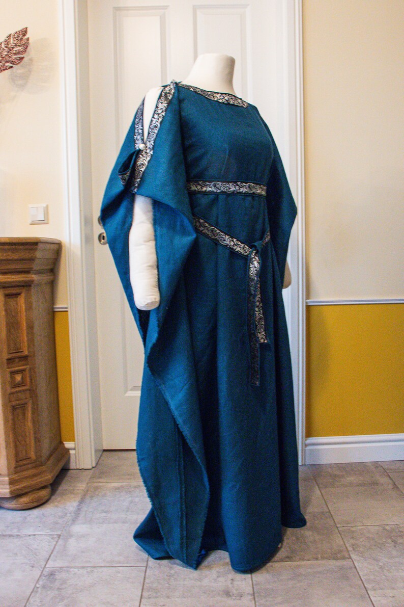 Medieval Dress Costume for Women, Fairy Dress Adult, Pagan Wedding Dress Simple, Cotton or Linen,