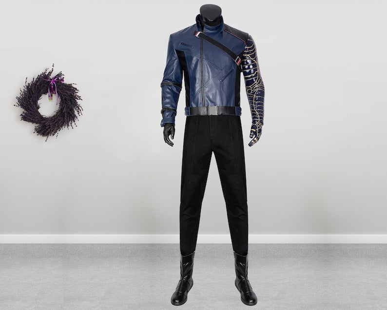 The Falcon and the Winter Soldier Costume Cosplay Suit Bucky Barnes Outfit Ver 1