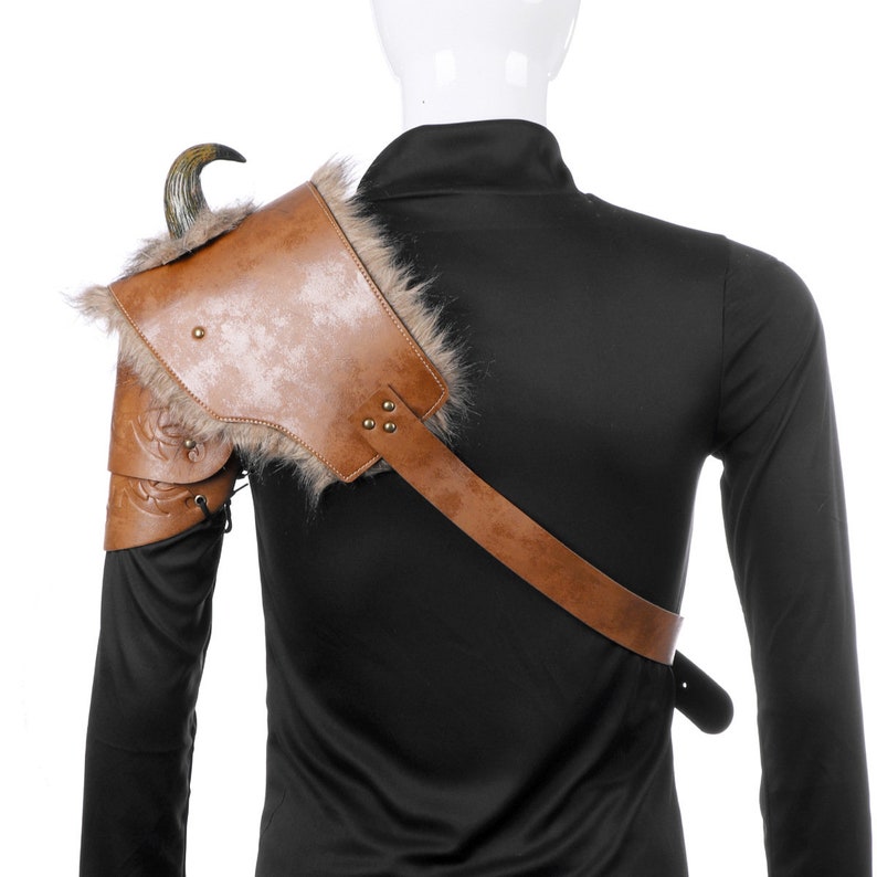 Medieval Viking Armor Shoulder Armor Shoulder Armor Shoulder Armor Gladiator Shoulder Armor Combat Armor Men&#39;s Muscle Leather Shoulder
