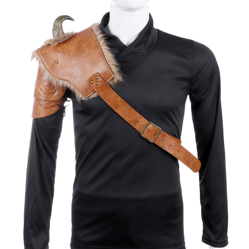 Medieval Viking Armor Shoulder Armor Shoulder Armor Shoulder Armor Gladiator Shoulder Armor Combat Armor Men&#39;s Muscle Leather Shoulder