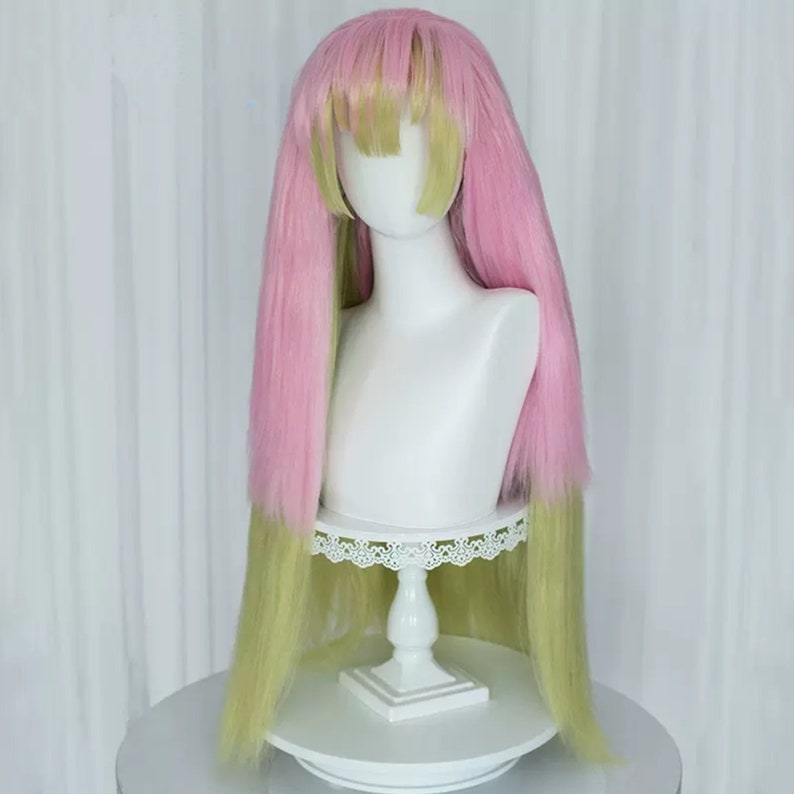 Anime Cosplay Wig, Pink Blue Cosplay Wig, Halloween Cosplay
