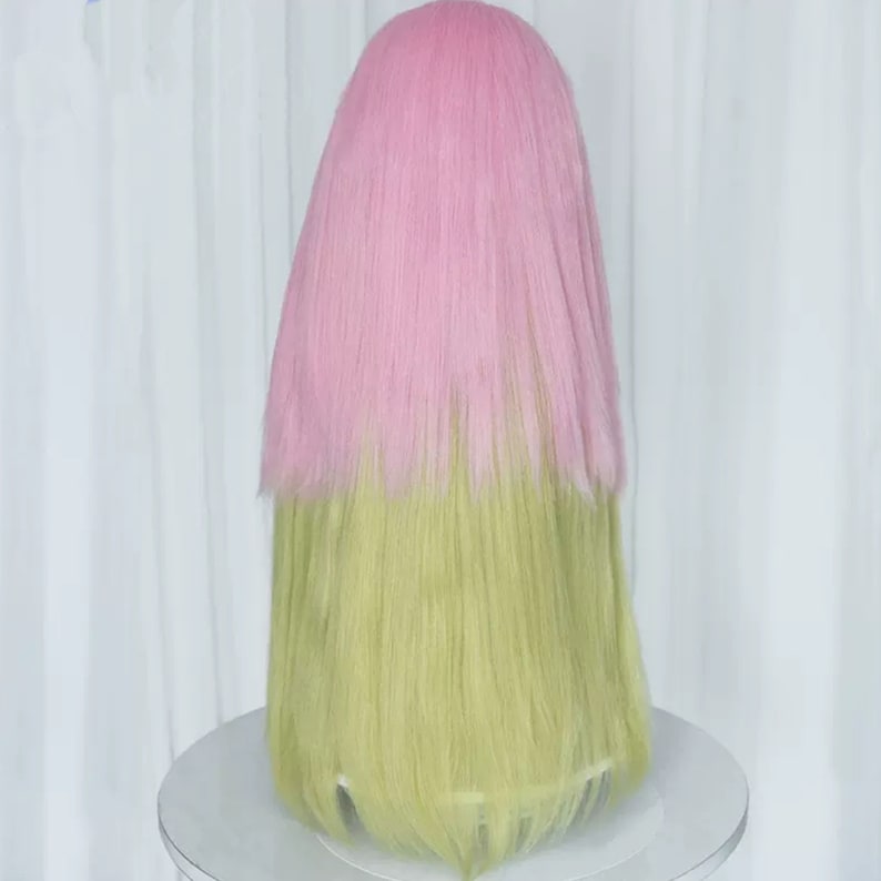 Anime Cosplay Wig, Pink Blue Cosplay Wig, Halloween Cosplay