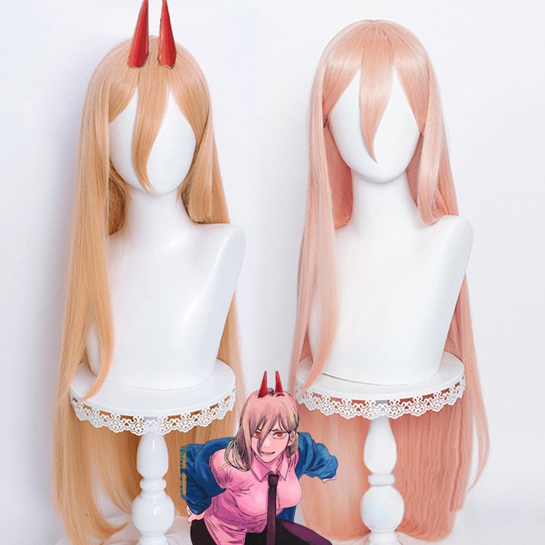 Power&#39;s Cosplay Wig, Orange Wig, Pink Wig, Halloween Cos