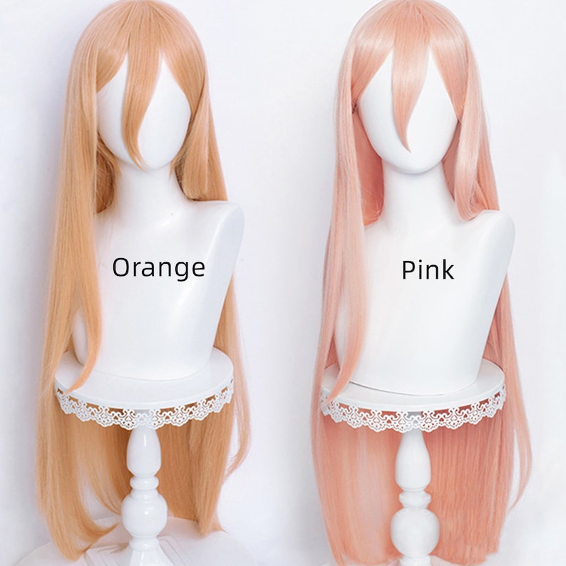 Power&#39;s Cosplay Wig, Orange Wig, Pink Wig, Halloween Cos