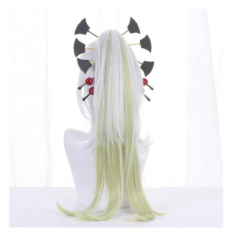 Da Ki Cosplay Wig, Green White Cosplay Hair, Halloween Cospay