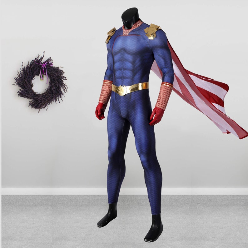 The Homelander Costume Cosplay Bodysuit Halloween Men&#39;s Outfit