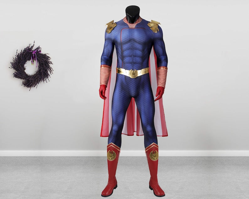The Homelander Costume Cosplay Bodysuit Halloween Men&#39;s Outfit