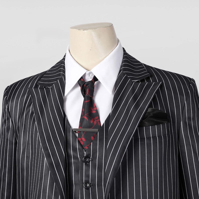 The Addams Family Gomez Addams Costume Cosplay Suit Halloween Men&#39;s Outfit