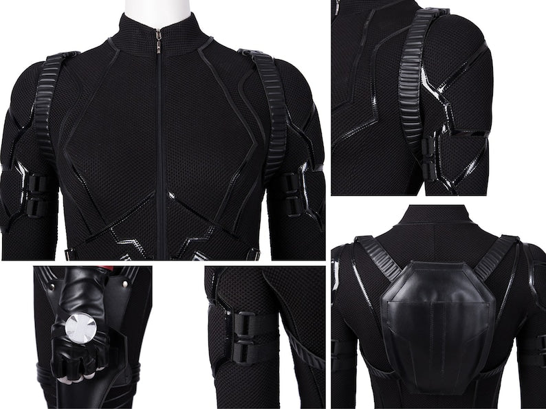 Black Widow Black Uniform Costume Cosplay Avengers 4 Endgame Natasha Romanoff Black Suit Halloween Cosplay Party Suit