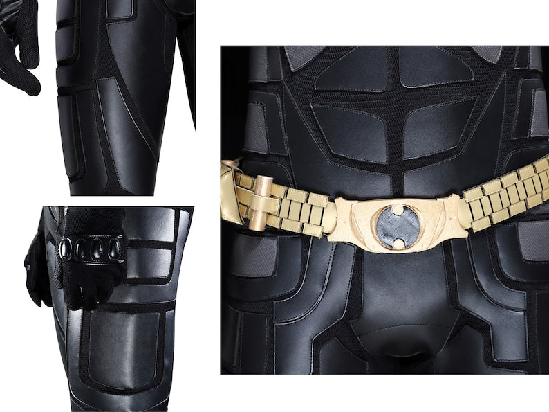 Bat Costume Suit The Dark Knight Black Battle Cosplay Suit Halloween Cosplay Party Suit