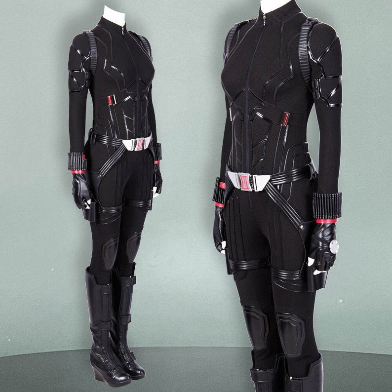 Black Widow Black Uniform Costume Cosplay Avengers 4 Endgame Natasha Romanoff Black Suit Halloween Cosplay Party Suit