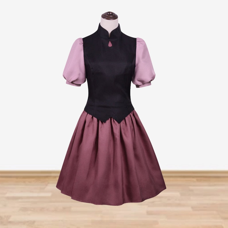 Owl House Amity Cosplay Dress Suit, Amity Blight Dress Owl House Halloween Costume Christmas Uniform Outfit