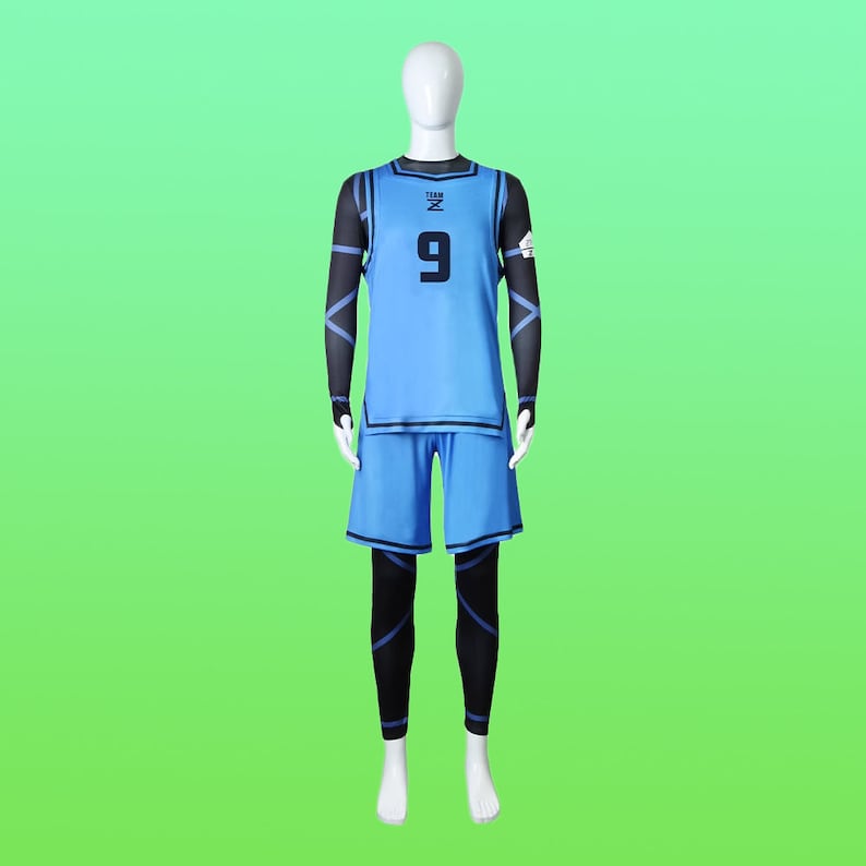 Isagi Yoichi Cos Costumes, Isagi Yoichi Full Set, Blue Lock Inspires Costumes, Soccer Uniform, Halloween Cos Costumes Props