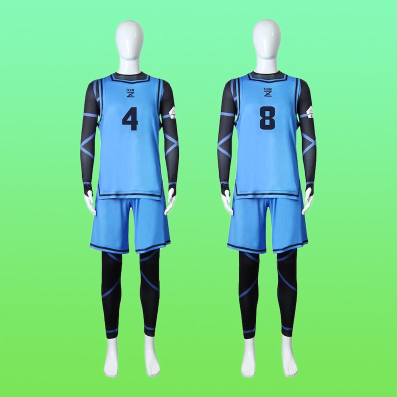 Isagi Yoichi Cos Costumes, Isagi Yoichi Full Set, Blue Lock Inspires Costumes, Soccer Uniform, Halloween Cos Costumes Props
