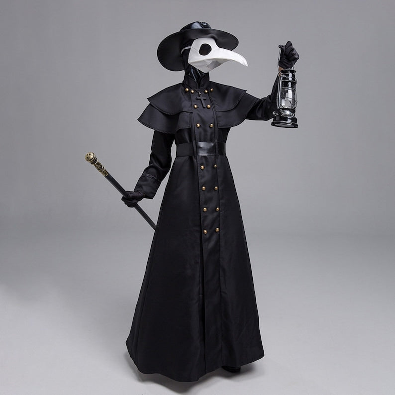 Halloween Cosplay Costume|Medieval Steampunk Style|Plague Doctor Cosplay|Crow Mask