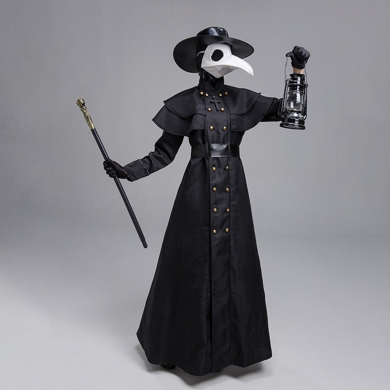 Halloween Cosplay Costume|Medieval Steampunk Style|Plague Doctor Cosplay|Crow Mask