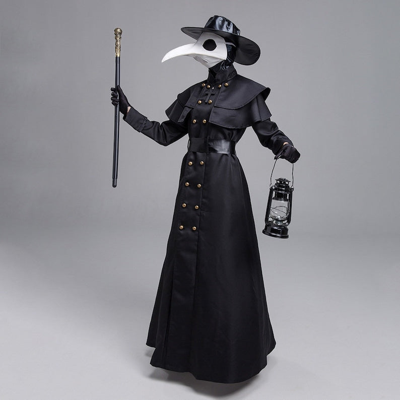Halloween Cosplay Costume|Medieval Steampunk Style|Plague Doctor Cosplay|Crow Mask