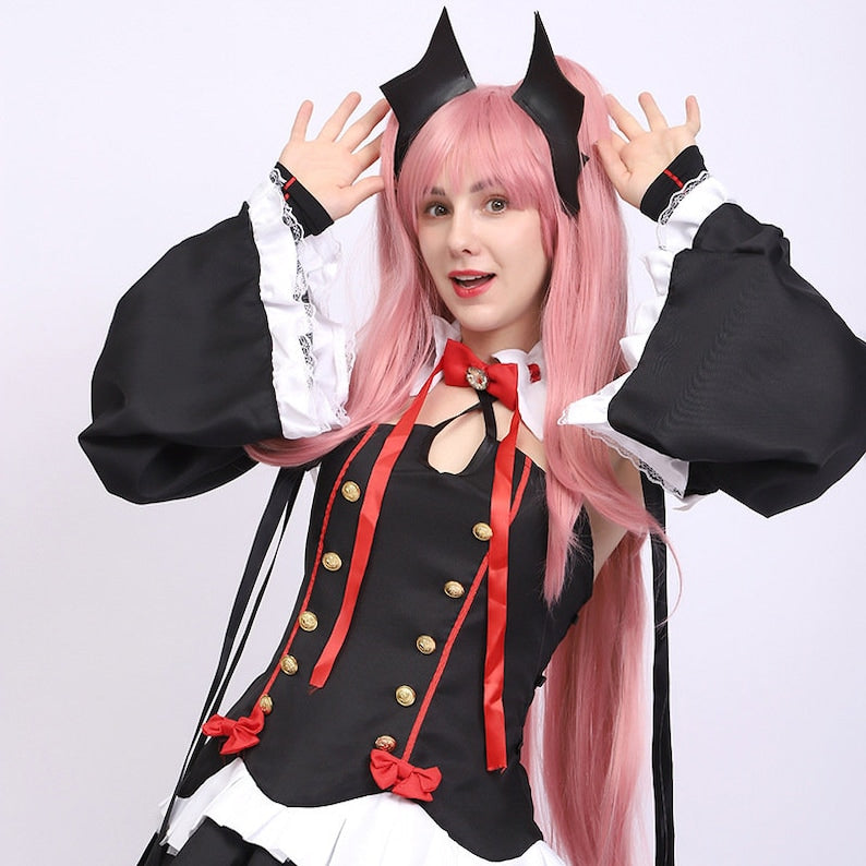 The Seraph of The End Anime, Krulu Fei Niang Micah Cosplay, Krulu Cosplay Costume, Halloween Vampire Cosplay