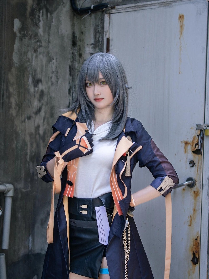 Black Star Line Railway Blazers COS clothing, female role -playing, cosplay clothing, game set, COS wigs, Halloween clothing, role -playing
