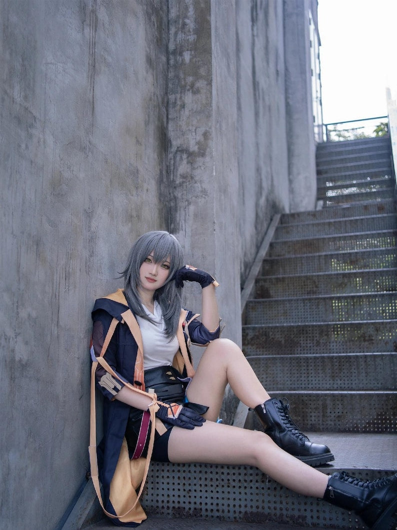 Black Star Line Railway Blazers COS clothing, female role -playing, cosplay clothing, game set, COS wigs, Halloween clothing, role -playing