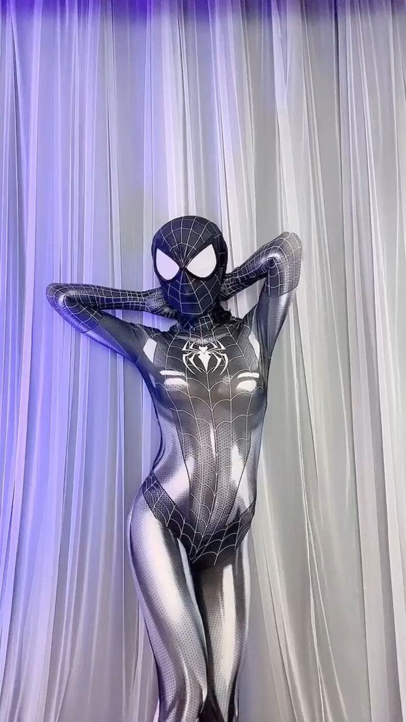 Spiderman Cosplay Costumes for Women Sexy Spandex Bodysuit Superhero Zentai Costume Halloween Party Jumpsuit