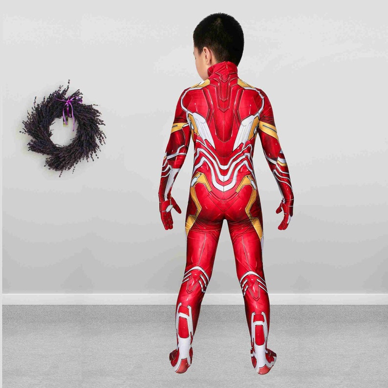 Iron Man Costume Cosplay Suit Tony Stark Avengers Endgame Halloween Outfit for Kids