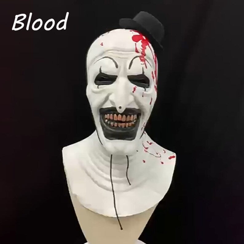 Killer Clown Costumes Art Clown Face Mask Jumpsuit Latex Terrifying Mask Art the Clown Terrifer Halloween Cosplay Props