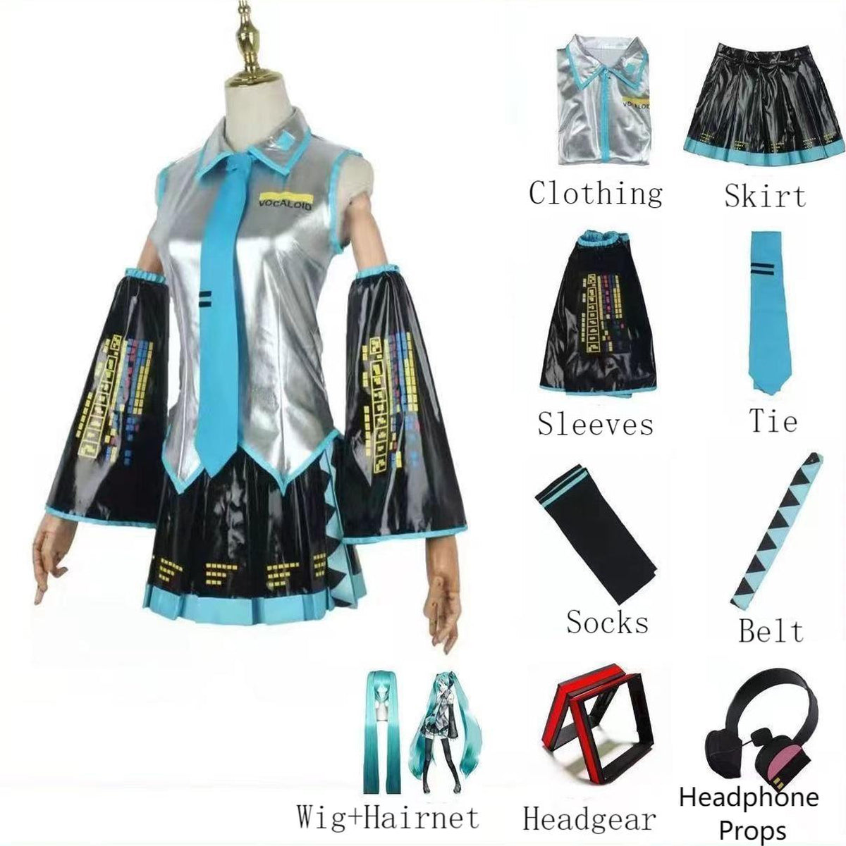 Japanese Cosplay costume Hatsune Miku Cosplay costume JK uniform JK skirt