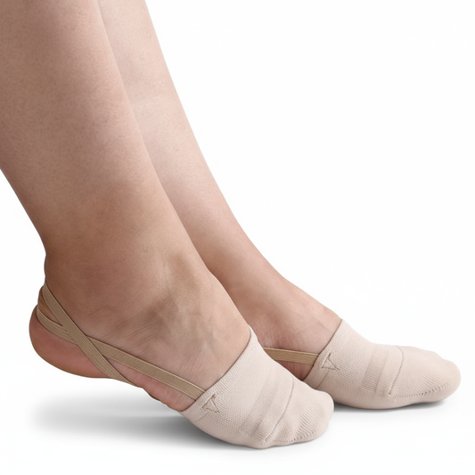 Figure Skating Toe Shoes Half Socks Sole Protection Elastic Knitted Skin Tone