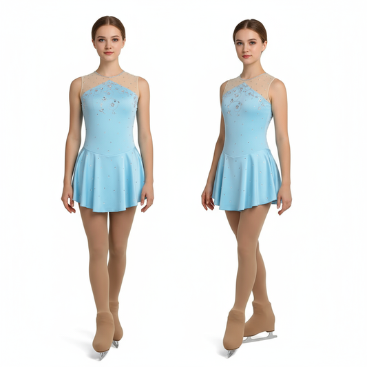 Figure Skating Training Dress Short Skirt Girls Women Gymnastics Dance Costume