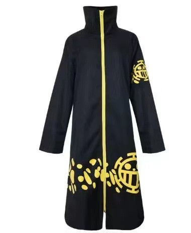 Anime  Cosplay Costumes Trafalgar D Water Law Black Cloak Adult Halloween Party Performance Coat Windbreaker Jacket