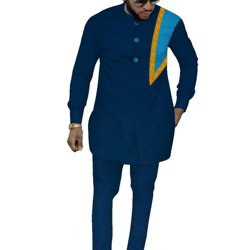 Ethnic Men&#39;s Suit Solid Color Men&#39;s Top Pants Suit
