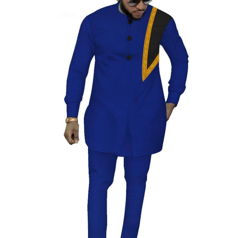Ethnic Men&#39;s Suit Solid Color Men&#39;s Top Pants Suit