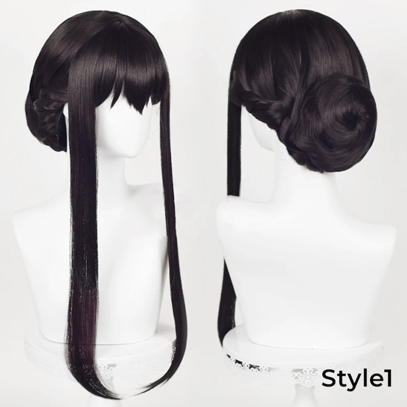 Women Cosplay Wig, Long Black Wig, Anime Cos Wig