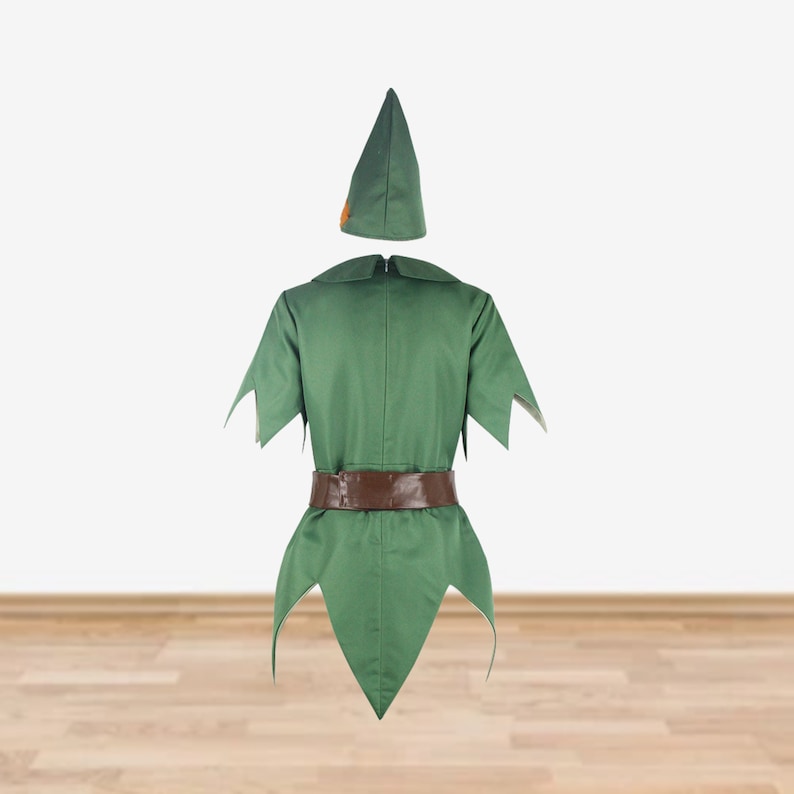 Peter Pan Costume, Peter Pan Costume Elf Outfit Halloween Cosplay Suit For Adult