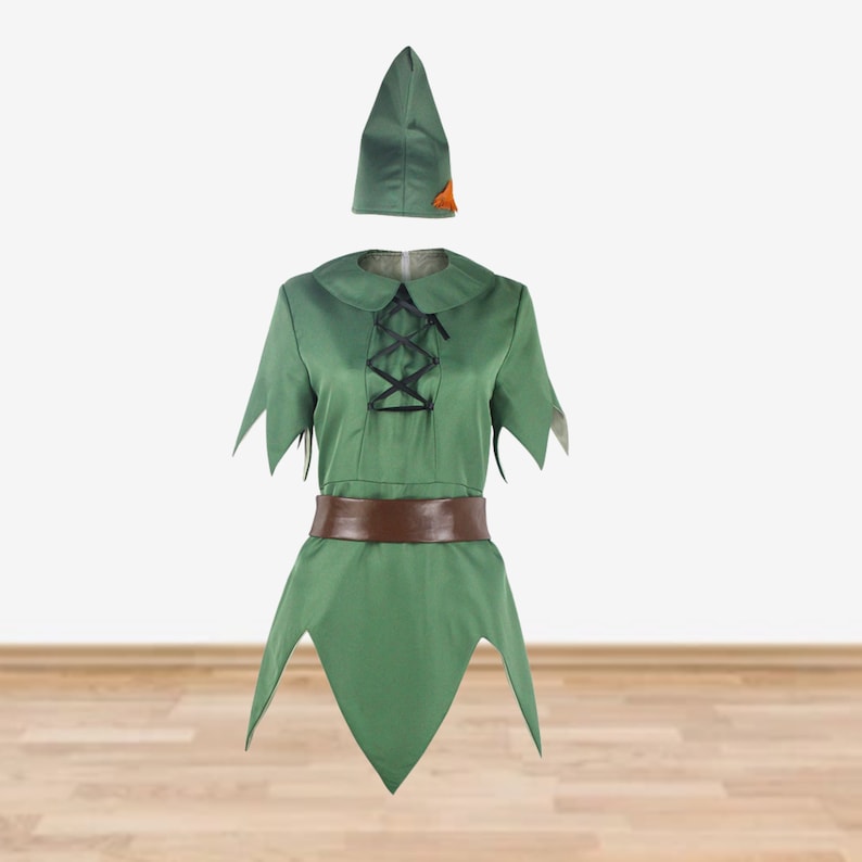 Peter Pan Costume, Peter Pan Costume Elf Outfit Halloween Cosplay Suit For Adult